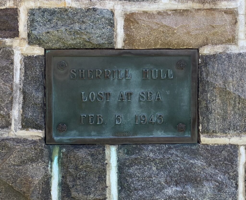 SHERRILL HULL WAR MEMORIAL PLAQUE