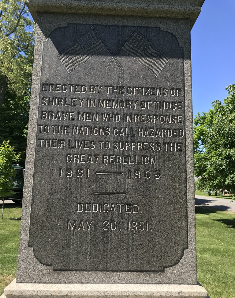 SHIRLEY GREAT REBELLION WAR MEMORIAL STONE A