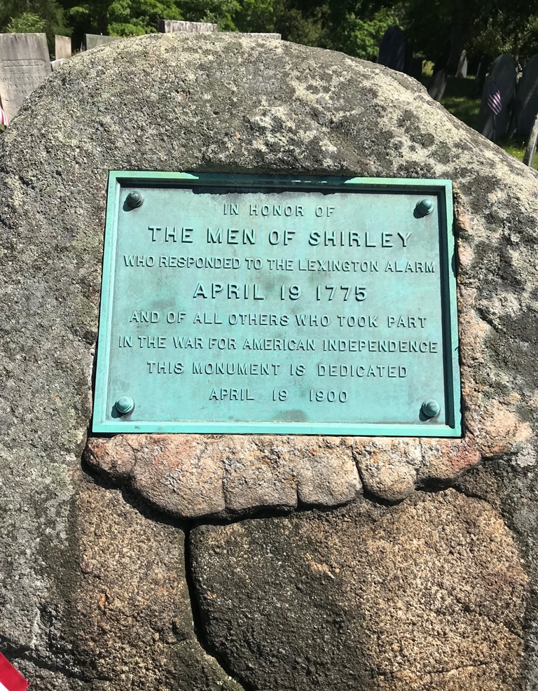 SHIRLEY WAR FOR AMERICAN INDEPENDENCE MEMORIAL