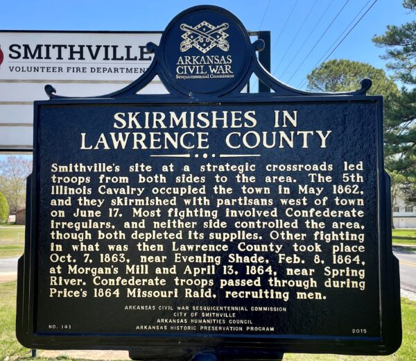SKIRMISHES IN LAWRENCE COUNTY WAR MEMORIAL MARKER