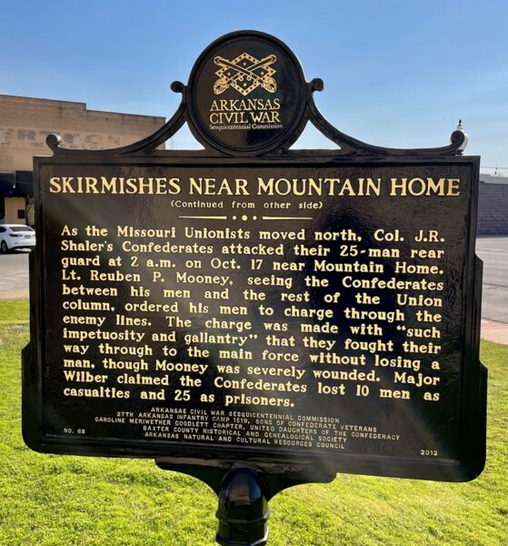 SKIRMISHES NEAR MOUNTAIN HOME WAR MEMORIAL MARKER BACK