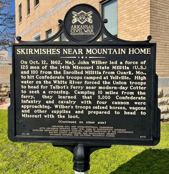 SKIRMISHES NEAR MOUNTAIN HOME WAR MEMORIAL MARKER FRONT