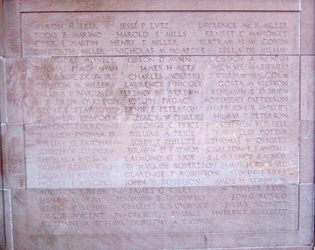 SOUTHAMPTON WORLD WAR I MEMORIAL HONOR ROLL STONE C