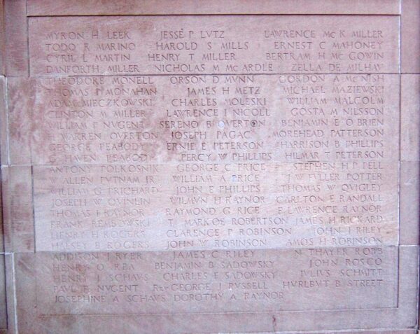 SOUTHAMPTON WORLD WAR I MEMORIAL HONOR ROLL STONE C