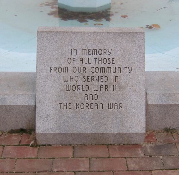 SOUTHAMPTON WORLD WAR II AND KOREAN WAR VETERANS MEMORIAL STONE A