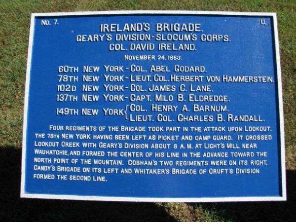 IRELAND’S BRIGADE MEMORIAL PLAQUE I