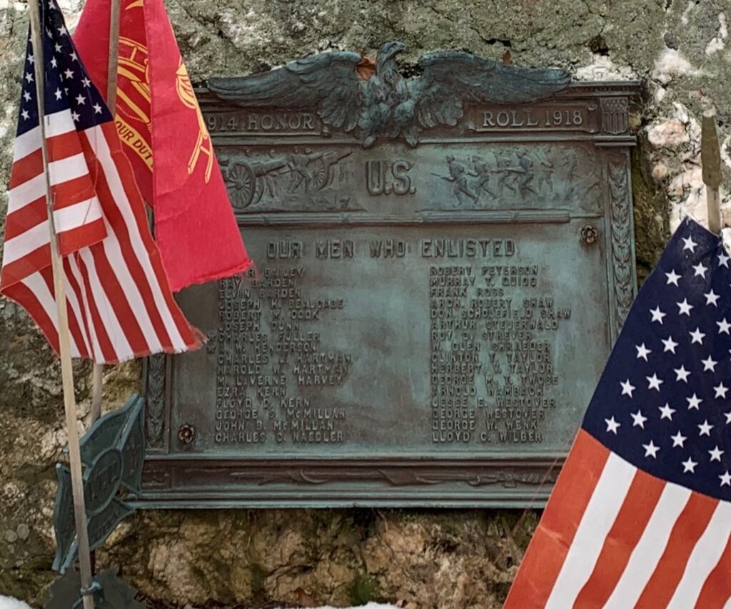 SPENCERTOWN HONOR ROLL MEMORIAL PLAQUE