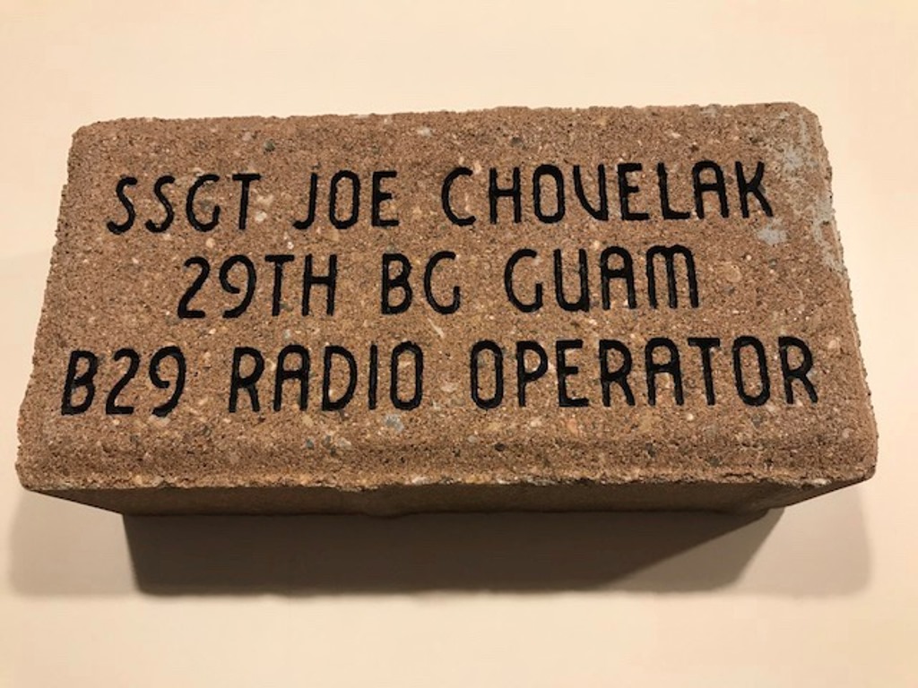 SSGT JOE CHOVELAK WAR MEMORIAL BRICK
