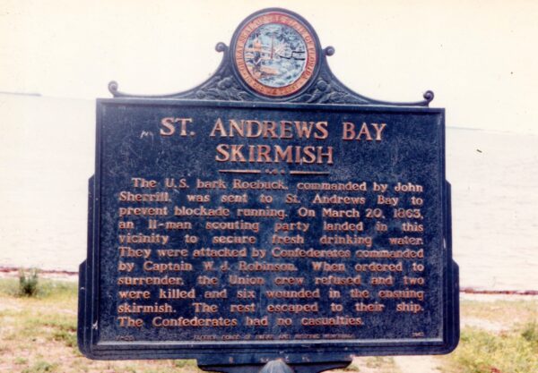 ST. ANDREWS BAY SKIRMISH WAR MEMORIAL MARKER