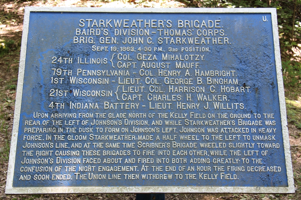 STARKWEATHER’S BRIGADE WAR MEMORIAL PLAQUE 4:30 P.M.