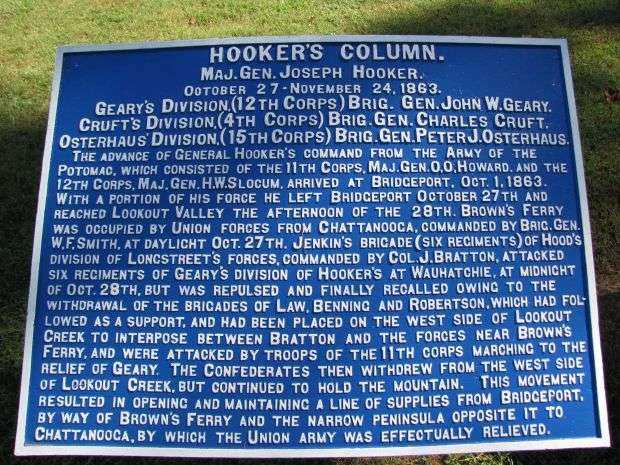 HOOKER’S COLUMN MEMORIAL PLAQUE I