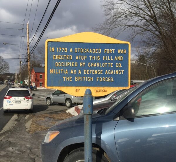 STOCKADED FORT REVOLUTIONARY WAR MEMORIAL MARKER