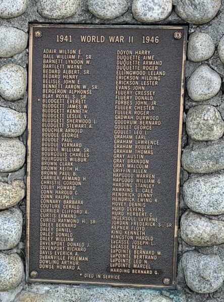 STRATFORD, N.H. WAR MEMORIALS PLAQUE C
