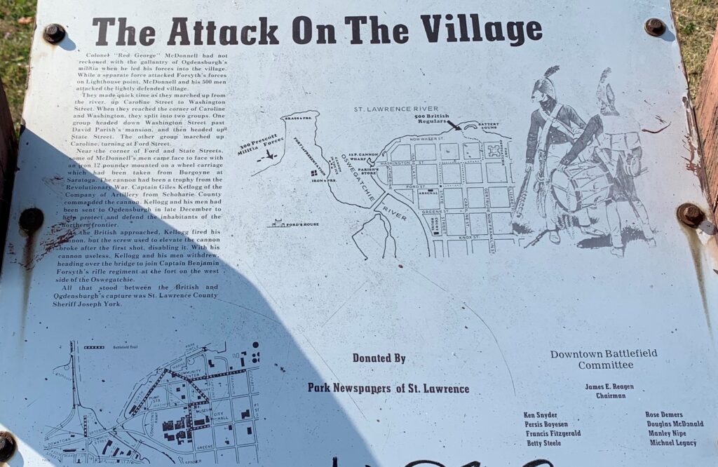 THE ATTACK ON THE VILLAGE WAR MEMORIAL PANEL