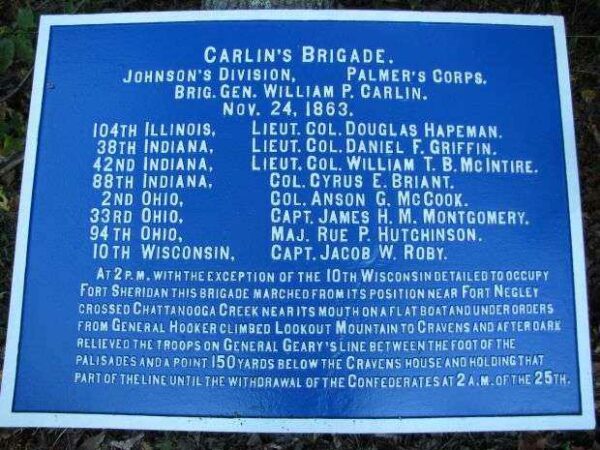 CARLIN’S BRIGADE MEMORIAL PLAQUE II