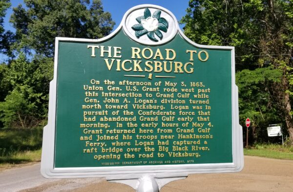 THE ROAD TO VICKSBURG WAR MEMORIAL MARKER