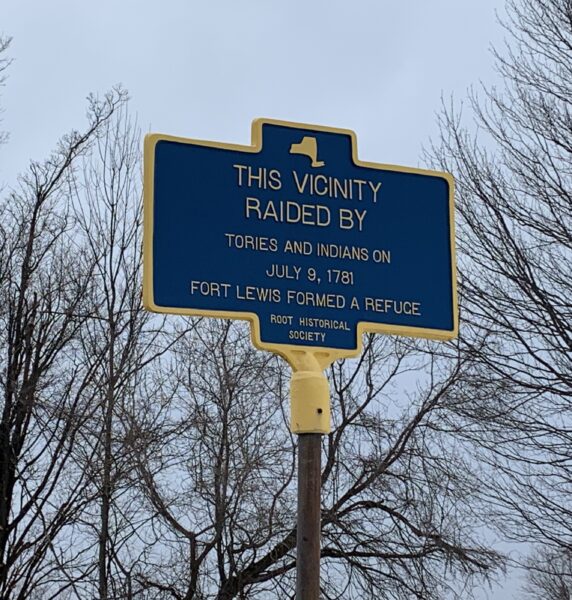 THIS VICINITY RAIDED REVOLUTIONARY WAR MEMORIAL MARKER