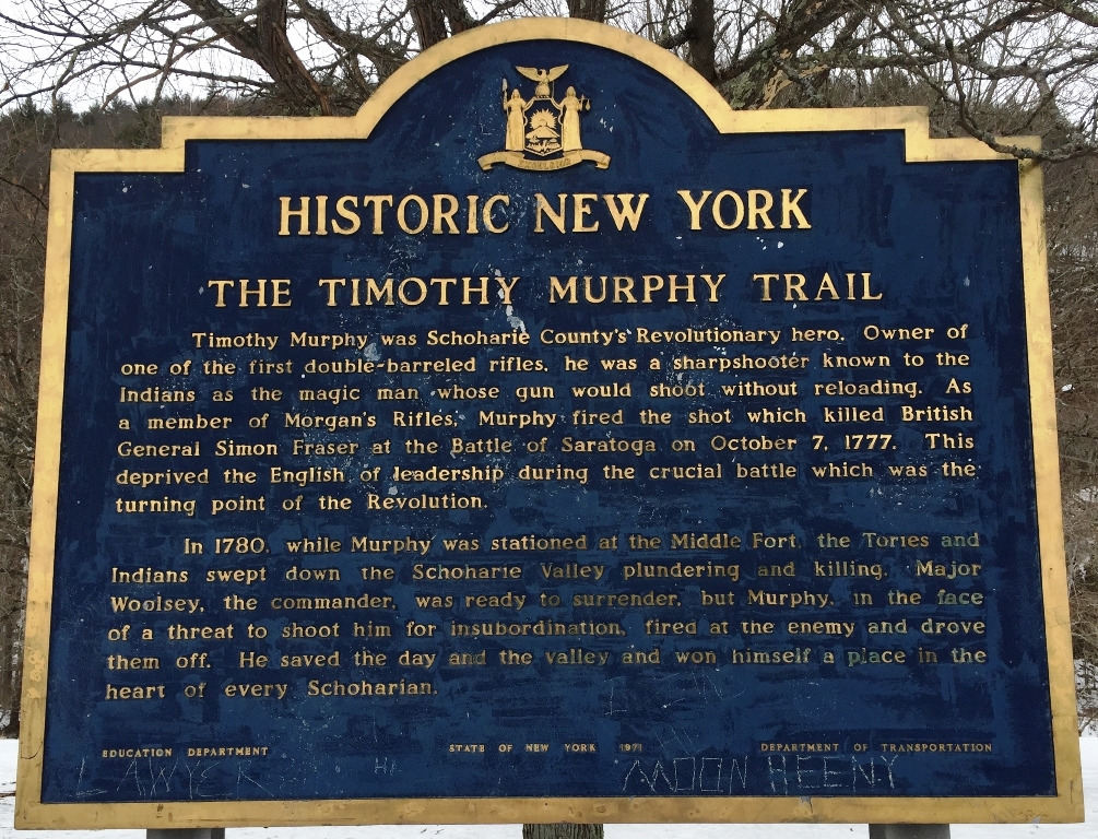 THE TIMOTHY MURPHY TRAIL REVOLUTIONARY WAR MEMORIAL MARKER