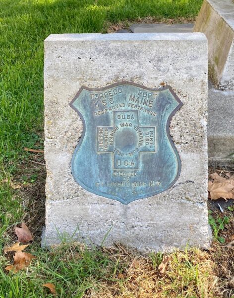 TORPEDO PORT USS MAINE MEMORIAL PLAQUE