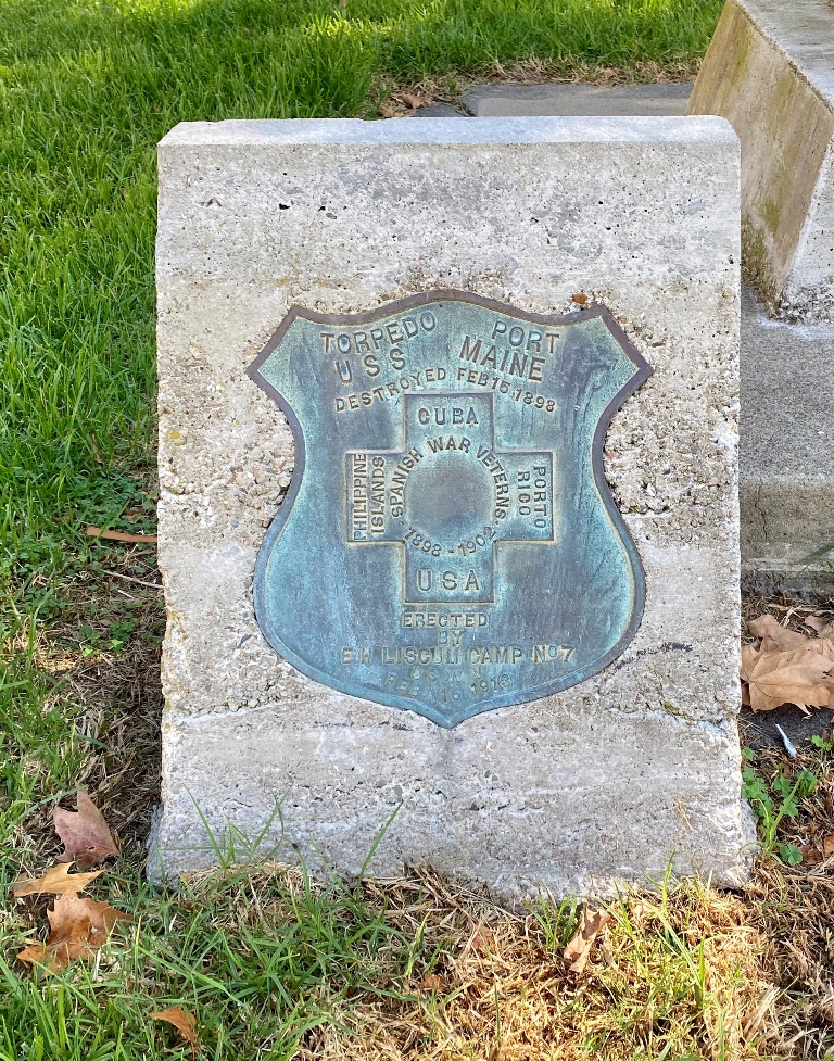 TORPEDO PORT USS MAINE MEMORIAL PLAQUE