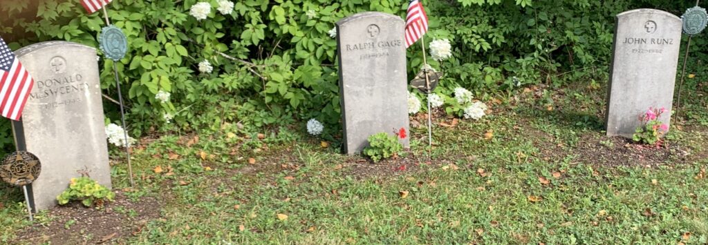 TOWN OF BECKET WORLD WAR II CEMETERY STONES MEMORIAL TRIBUTE
