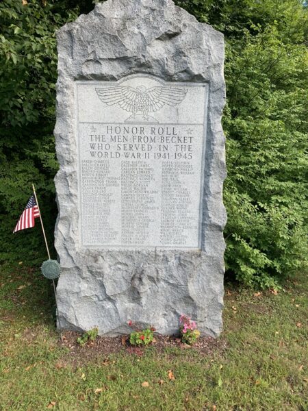 TOWN OF BECKET WORLD WAR II MEMORIAL