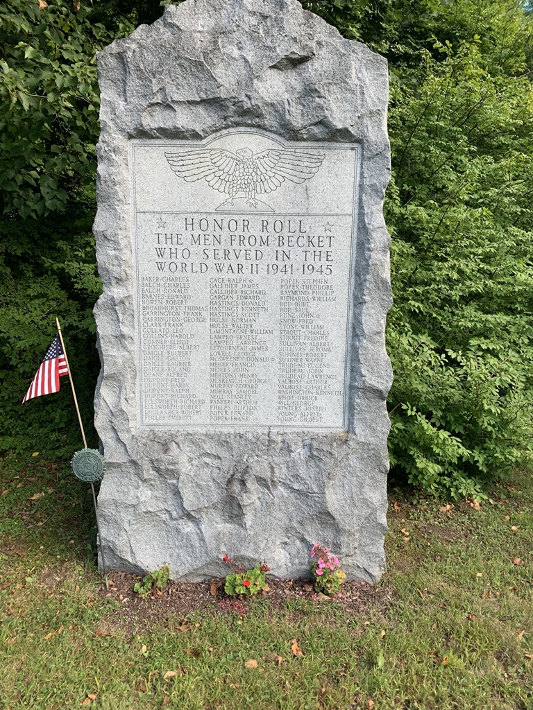 TOWN OF BECKET WORLD WAR II MEMORIAL