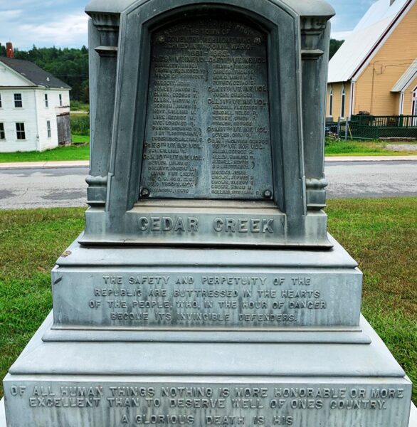 TOWN OF COVENTRY CIVIL WAR MEMORIAL SIDE B