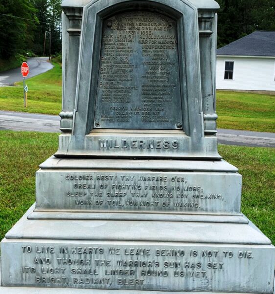 TOWN OF COVENTRY CIVIL WAR MEMORIAL SIDE D