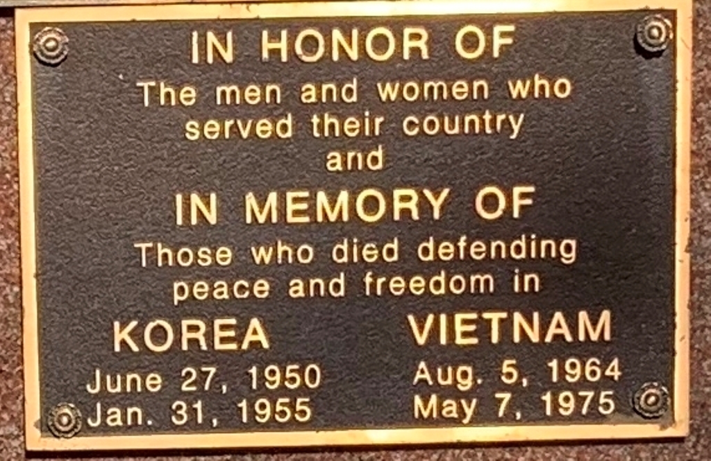TOWN OF HUNTER WAR VETERANS MEMORIAL PLAQUE C