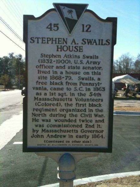 STEPHEN A. SWAILS HOUSE MEMORIAL MARKER FRONT