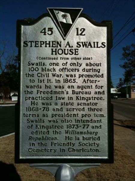 STEPHEN A. SWAILS HOUSE MEMORIAL MARKER BACK