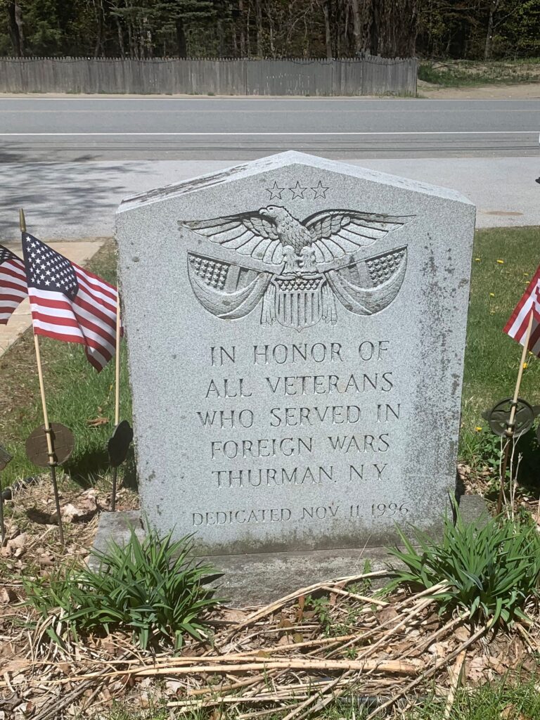 TOWN OF THURMAN VETERANS MEMORIAL BACK
