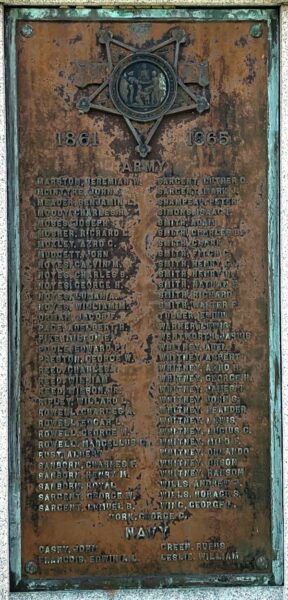 TUNBRIDGE CIVIL WAR MEMORIAL PLAQUE B
