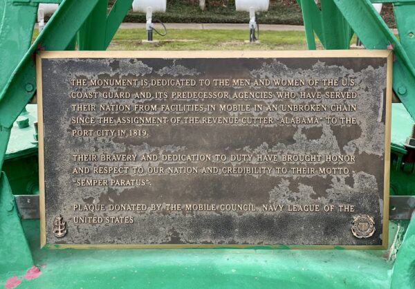 U.S. COAST GUARD MEMORIAL BUOY PLAQUE