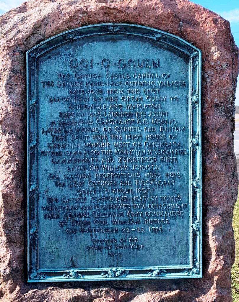 UNION SPRINGS ROUTES OF THE ARMIES OF GENERAL JOHN SULLIVAN AND GENERAL JAMES CLINTON MEMORIAL BACK