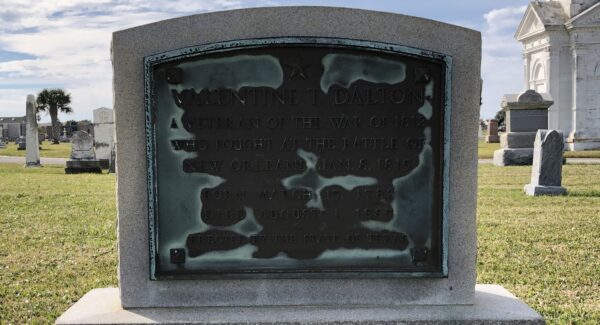 VALENTINE T. DALTON WAR MEMORIAL CEMETERY STONE