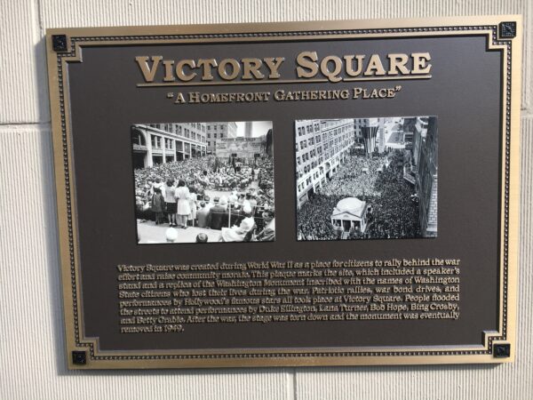 VICTORY SQUARE MEMORIAL PLAQUE