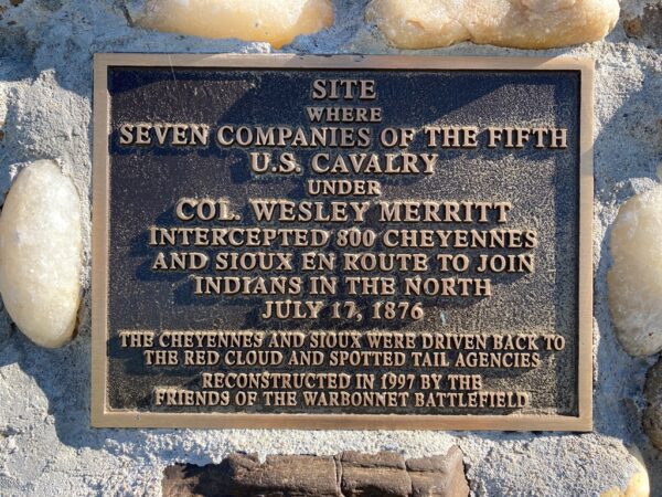 WARBONNET BATTLEFIELD MEMORIAL PLAQUE