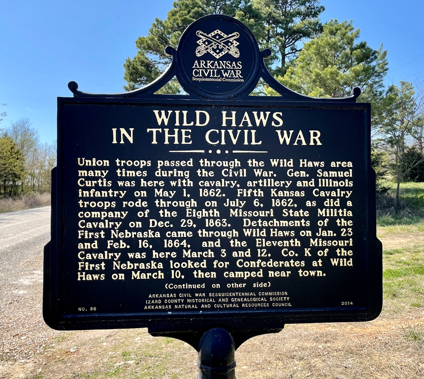WILD HAWS IN THE CIVIL WAR MEMORIAL MARKER FRONT