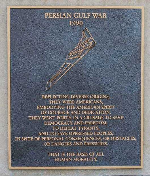 OCONEE COUNTY PERSIAN GULF WAR MEMORIAL PLAQUE
