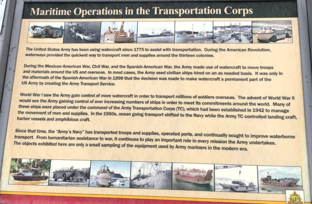 MARITIME OPERATIONS IN THE TRANSPORTATION CORPS MEMORIAL PANEL