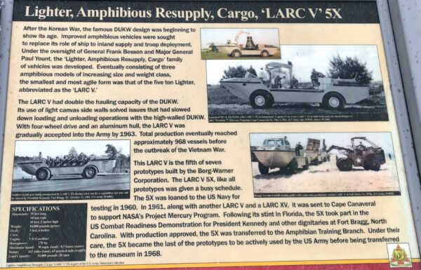 LIGHTER, AMPHIBIOUS RESUPPLY, CARGO, ‘LARC V’ 5X MEMORIAL PANEL