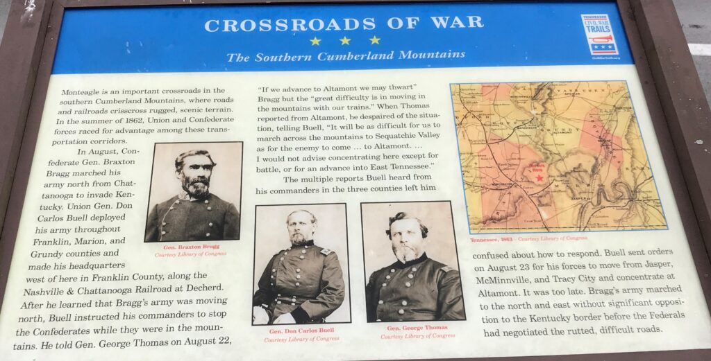 CROSSROADS OF THE WAR THE SOUTHERN CUMBERLAND MOUNTAINS MEMORIAL PANEL