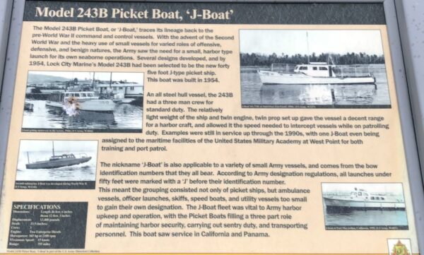 MODEL 234B PICKET BOAT, ‘J-BOAT’ MEMORIAL PANEL