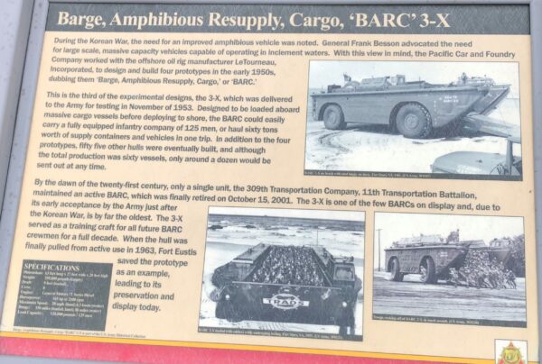 BARGE, AMPHIBIOUS RESUPPLY, CARGO, ‘BARC’ 3-X MEMORIAL PANEL