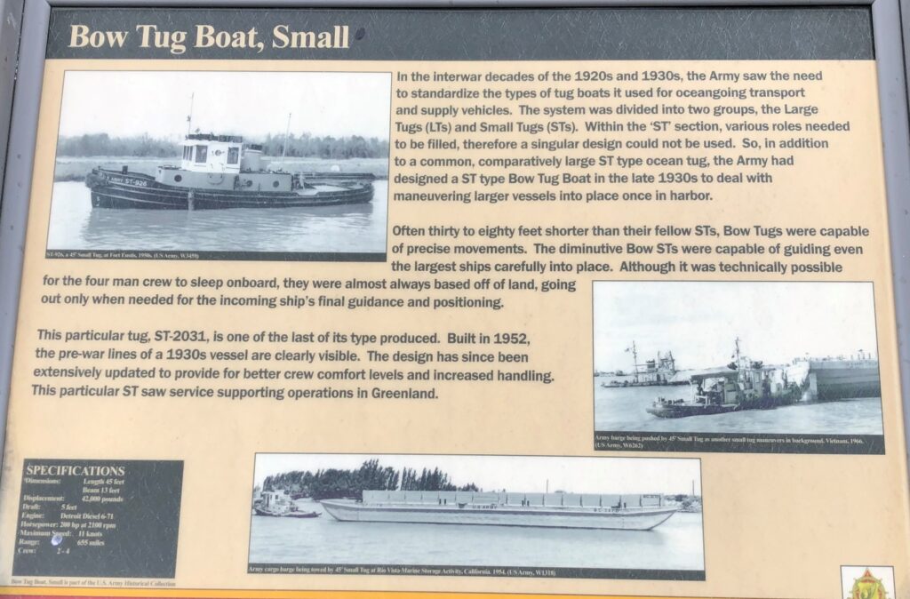 BOW TUG BOAT, SMALL MEMORIAL PANEL