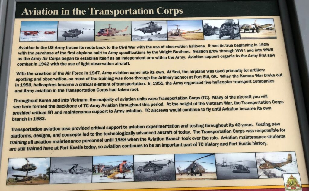 AVIATION IN THE TRANSPORTATION CORPS MEMORIAL PANEL