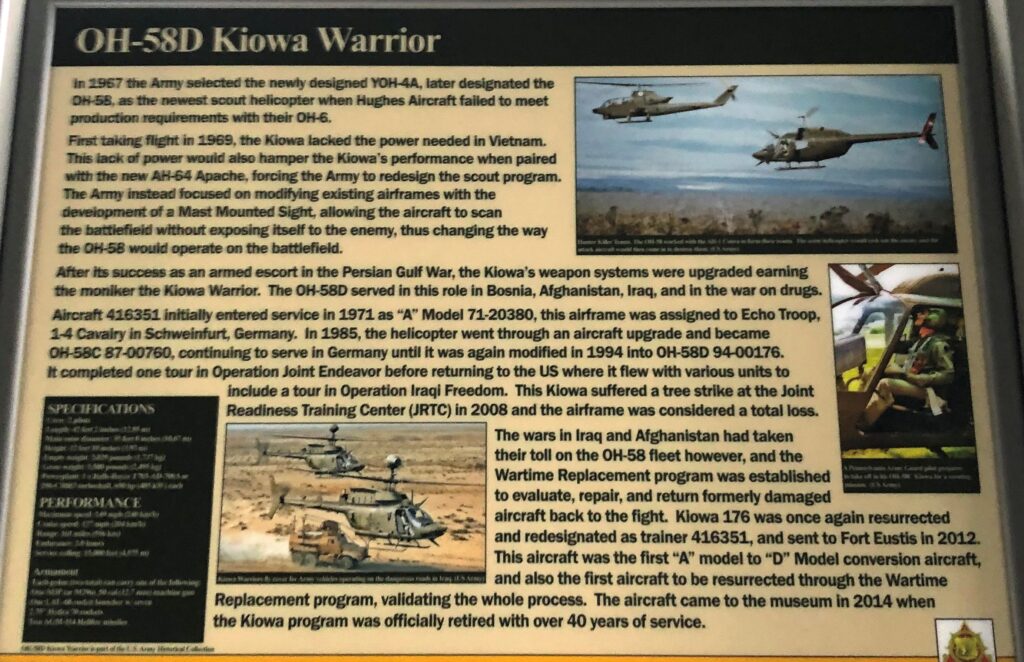 OH-58D KIOWA WARRIOR MEMORIAL PANEL