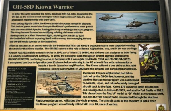 OH-58D KIOWA WARRIOR MEMORIAL PANEL